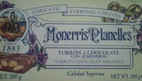Turrón chocolate con almendras