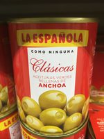 Aceitunas verdes rellenas anchoa