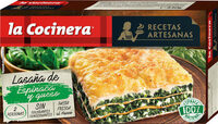 Lasaña de espinacas y queso fresco
