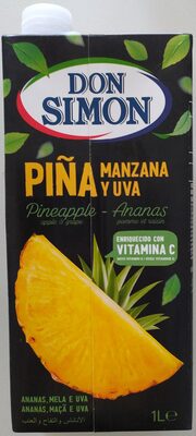 Piña, uva y manzana