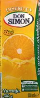 Zumo de naranja sin azúcares añadidos