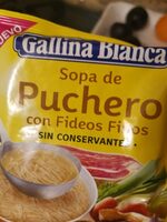 Sopa de puchero con fideos finos