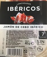 Jamon Iberico Cebo Lonchas 40GR