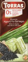 Blanco algas y flor sal negra