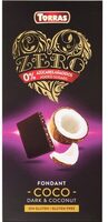 Chocolate negro fondant con coco 0%