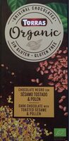 Organic chocolate negro con sésamo tostado y polen