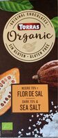Chocolate negro 70% cacao flor de sal ecológico Torras sin gluten
