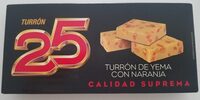 Turrón de yema con naranja