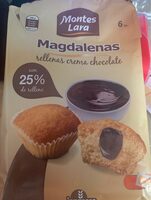 Magdalenas rellenas crema chocolate