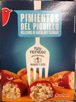 Pimientos de piquillo rellenos de bacalao y gambas