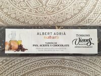 Turron pan, aceite, sal y chocolate
