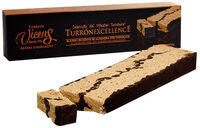 Turrón excellence blando crujiente de almendra con chocolate