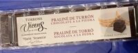 Praliné de turrón con chocolate a la piedra