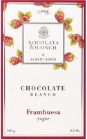Chocolate blanco con frambuesa y yogur