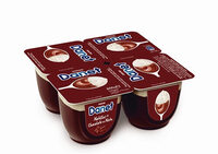 Doble placer natillas de chocolate con nata