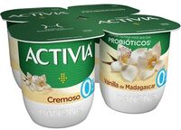 Activia 0% cremoso vainilla de Madagascar