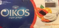 Yogur griego con mango y papaya sin gluten