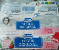 Yogur original sabor fresa