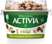 Activia Mix&Go Muesli, arándanos y semillas de calabaza