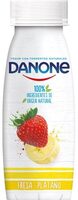 Yogur líquido sabor fresa y plátano