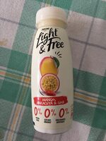 Yogur líquido desnatado con mango, maracuyá