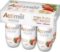 Actimel fresa y plátano