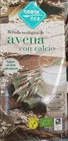 Bebida ecológica de avena con calcio