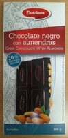 Chocolate negro con almendras tostadas enteras