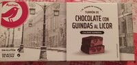 Turrón de chocolate con guindas al licor