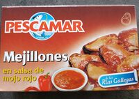 Mejillones en salsa de mojo rojo