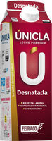 Leche desnatada uht