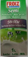 Leche semidesnatada sin lactosa