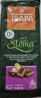 Milk chocolate and puffed rice with stevia