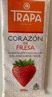 Chocolate con leche con corazón de fresa