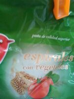 Espirales con vegetales
