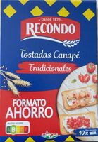 Tostadas para canapé cuadradas formato ahorro