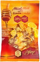 Caramelos miel sabor limón