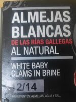 Almejas blancas de las rías gallegas al natural