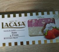 Turrón de praliné nata y fresa