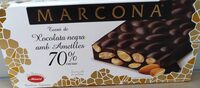 Turrón de chocolate negro con almendras