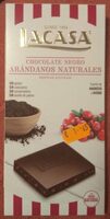 Chocolate negro Arándanos naturales