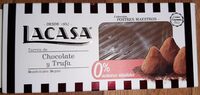 Turrón de chocolate y trufa 0%