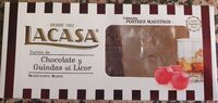 Turrón de chocolate y guindas al licor
