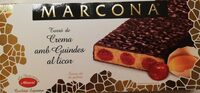 Turrón de crema con guindas al licor