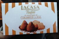 Trufas al cacao puro, caramelo y sal