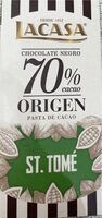 Chocolate negro 70% origen St Tome