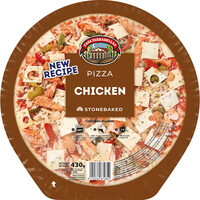 Stone baked chicken pizza