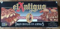 Turrón chocolate con almendras