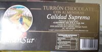 Turrón chocolate con almendras