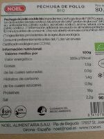 Pechuga de pollo bio Noel